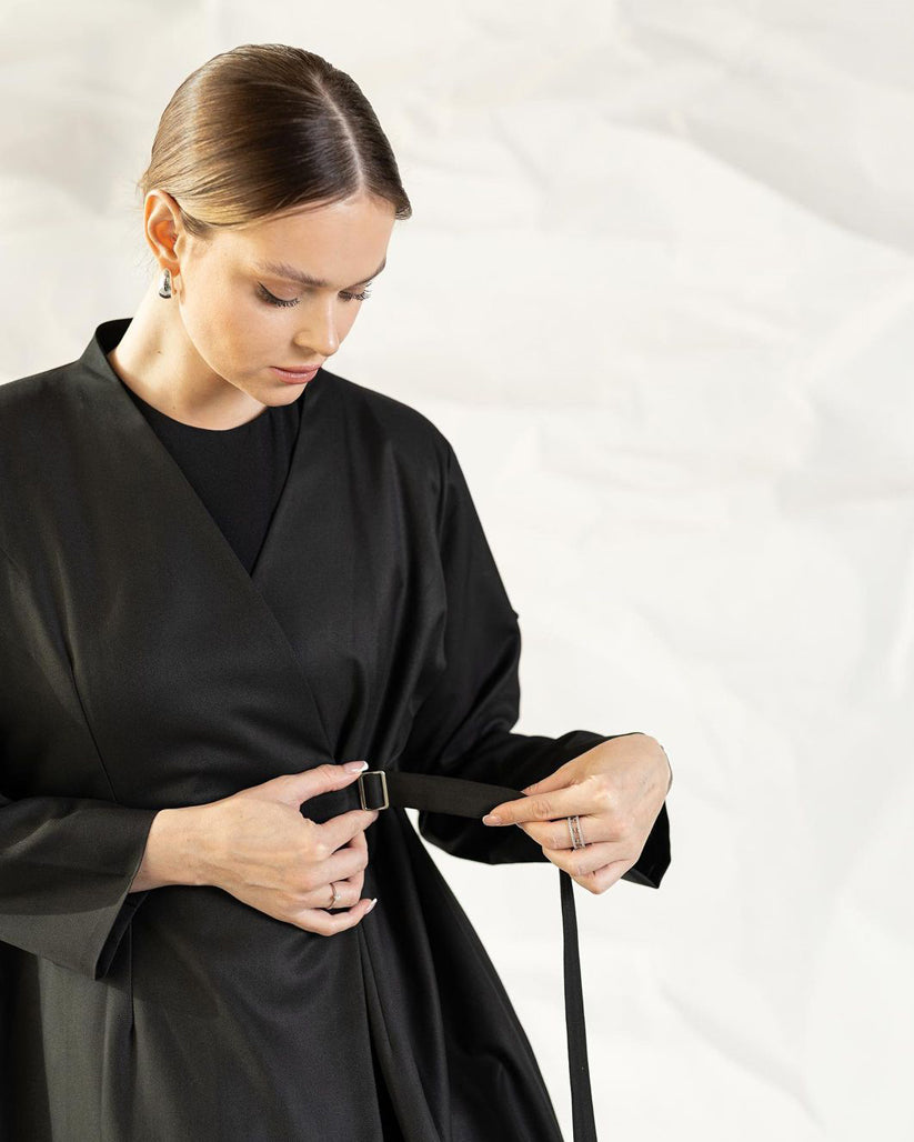 abayas in qatar-The Formal Office Abaya -  Lusso Moda