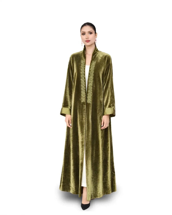 Florigen Green Velvet Abaya - Lusso Moda luxury abaya